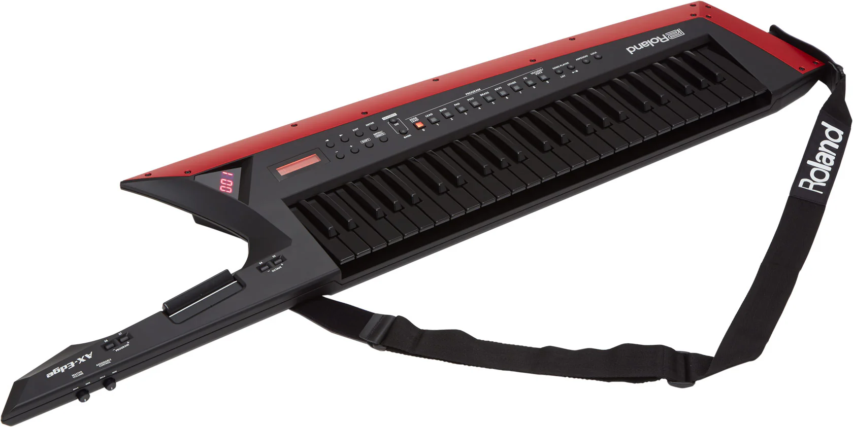 Roland AX-EDGE-B 49 Key Shoulder Worn Synthesizer (Black) - Image 3