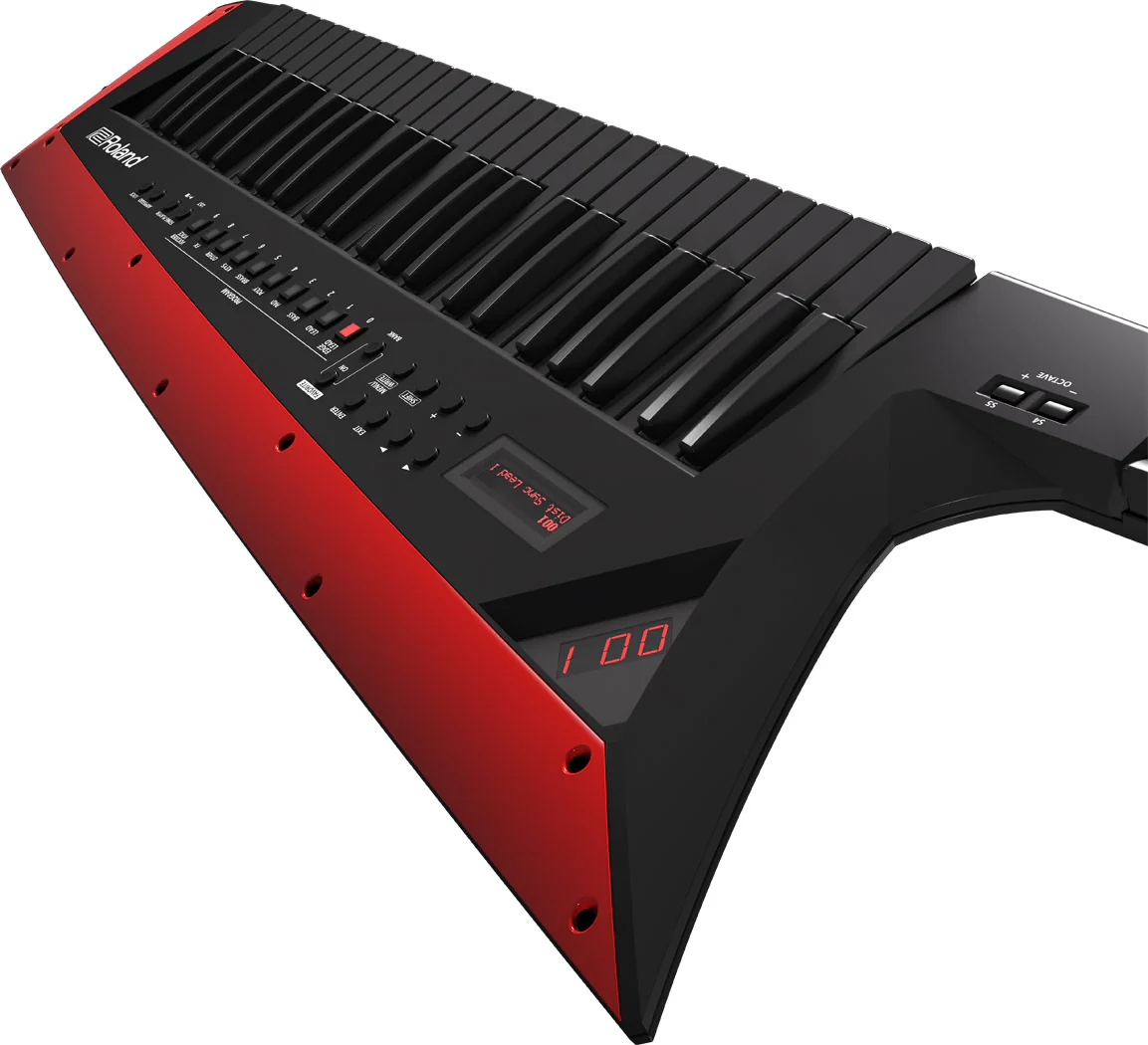 Roland AX-EDGE-B 49 Key Shoulder Worn Synthesizer (Black) - Image 4
