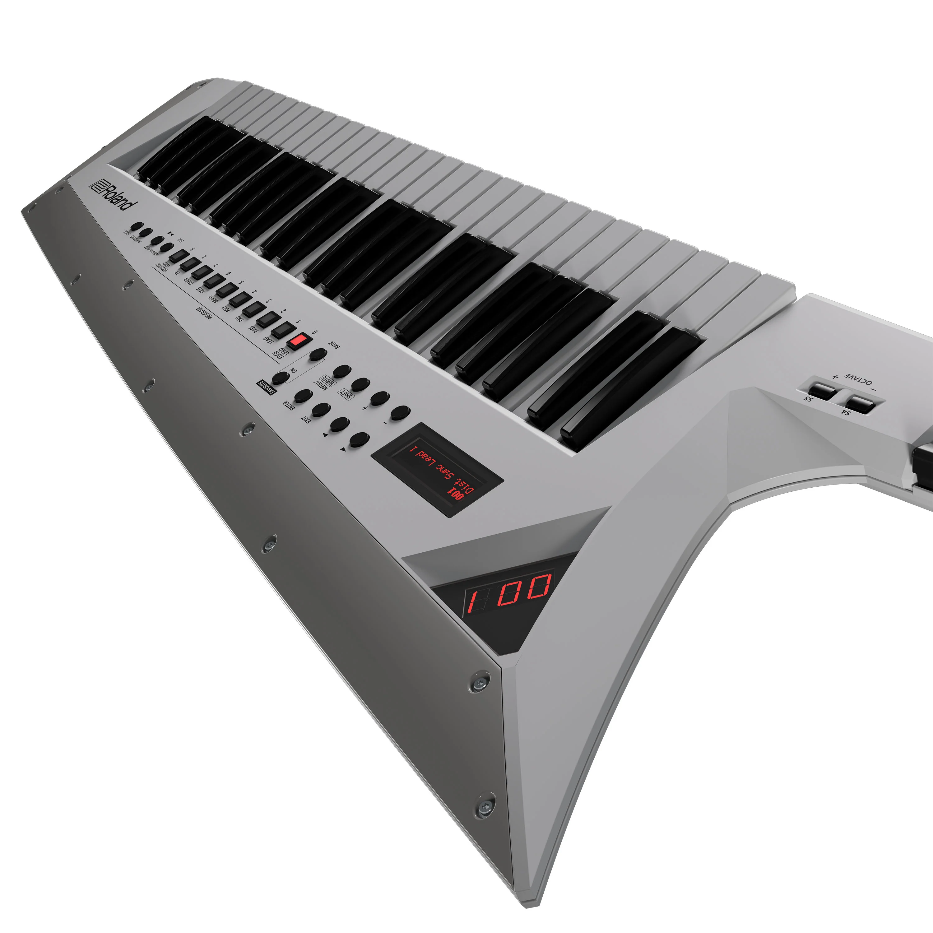 Roland AX-EDGE-W 49 Key Shoulder Worn Synthesizer (White) - Image 4