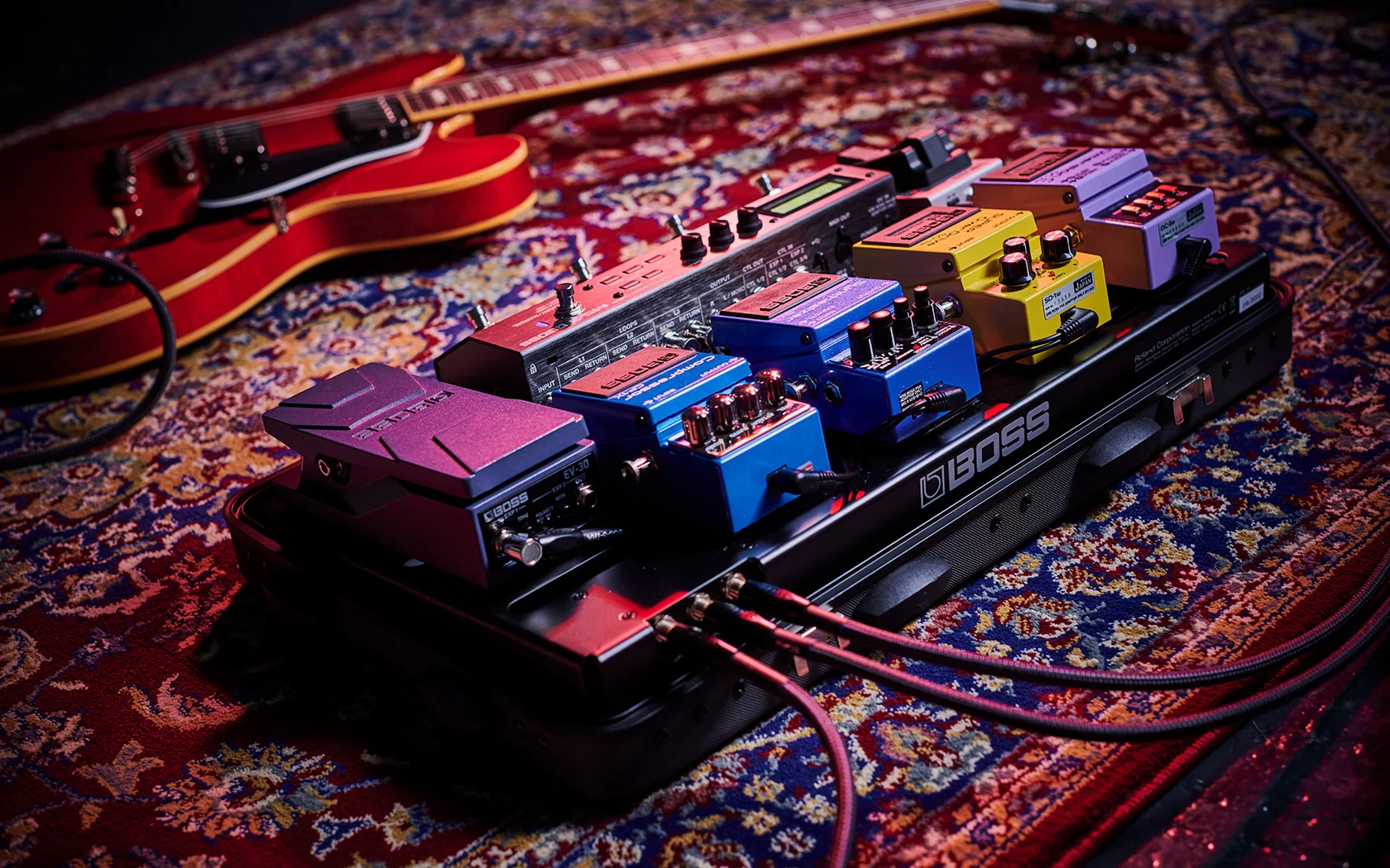 Boss BCB-1000 Suitcase Pedalboard with Wheels (Multiple Pedals) - Image 16