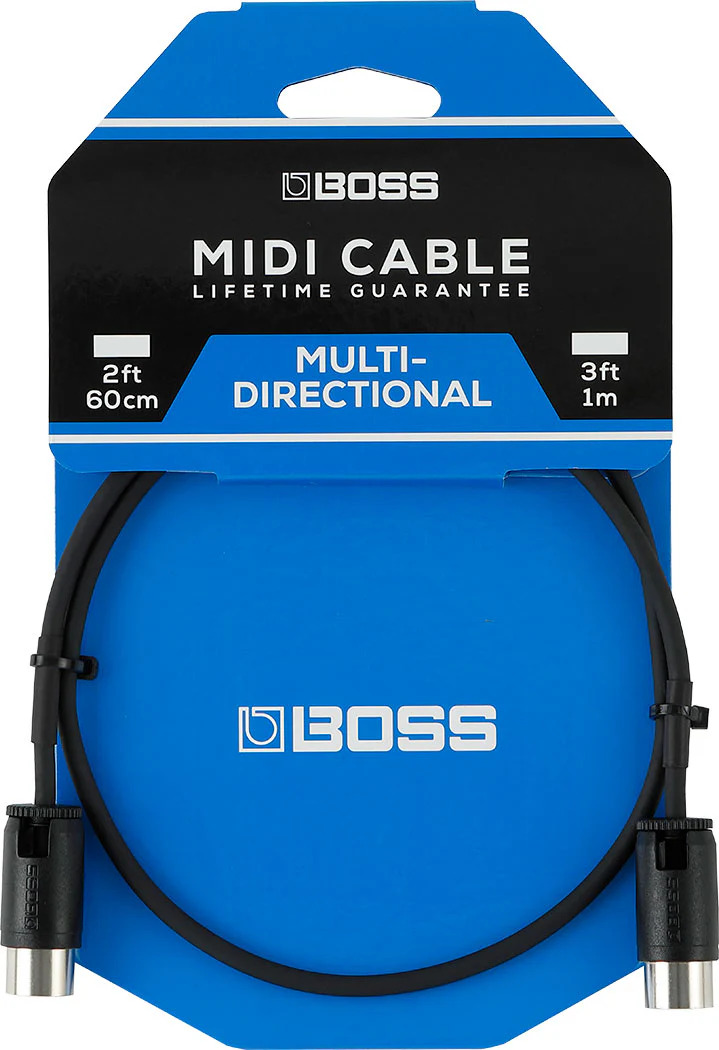 BOSS BMIDI-PB1 MIDI Cable, 1ft/30cm with Adjustable Cable Angle - Image 4