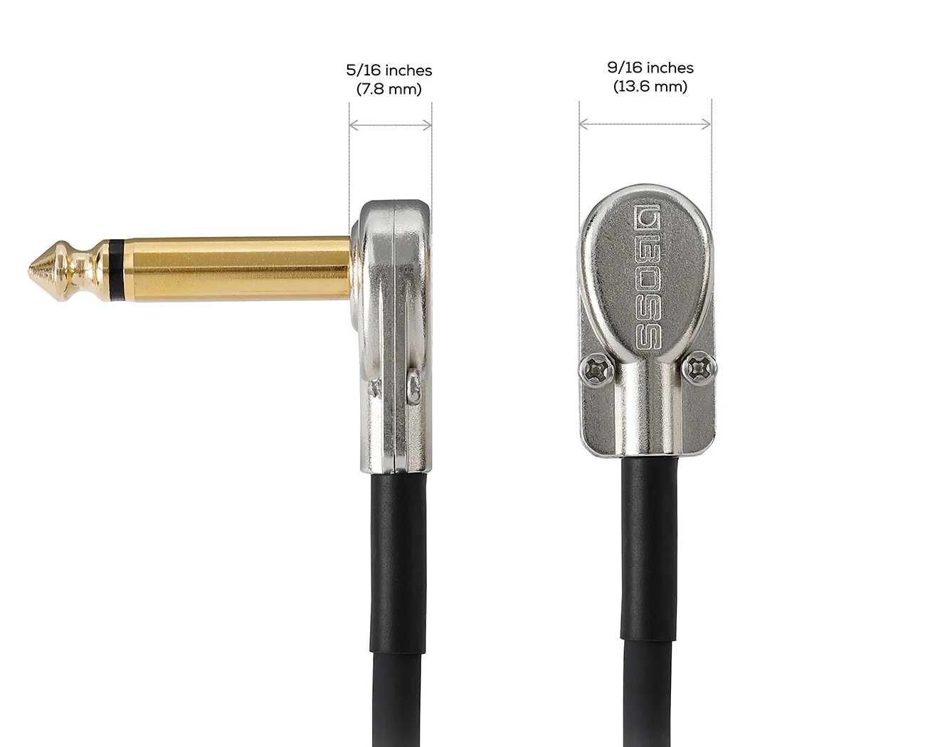 BOSS BPC-4 Patch Cable, 4"/10cm with Pancake Jack Plugs - Image 6