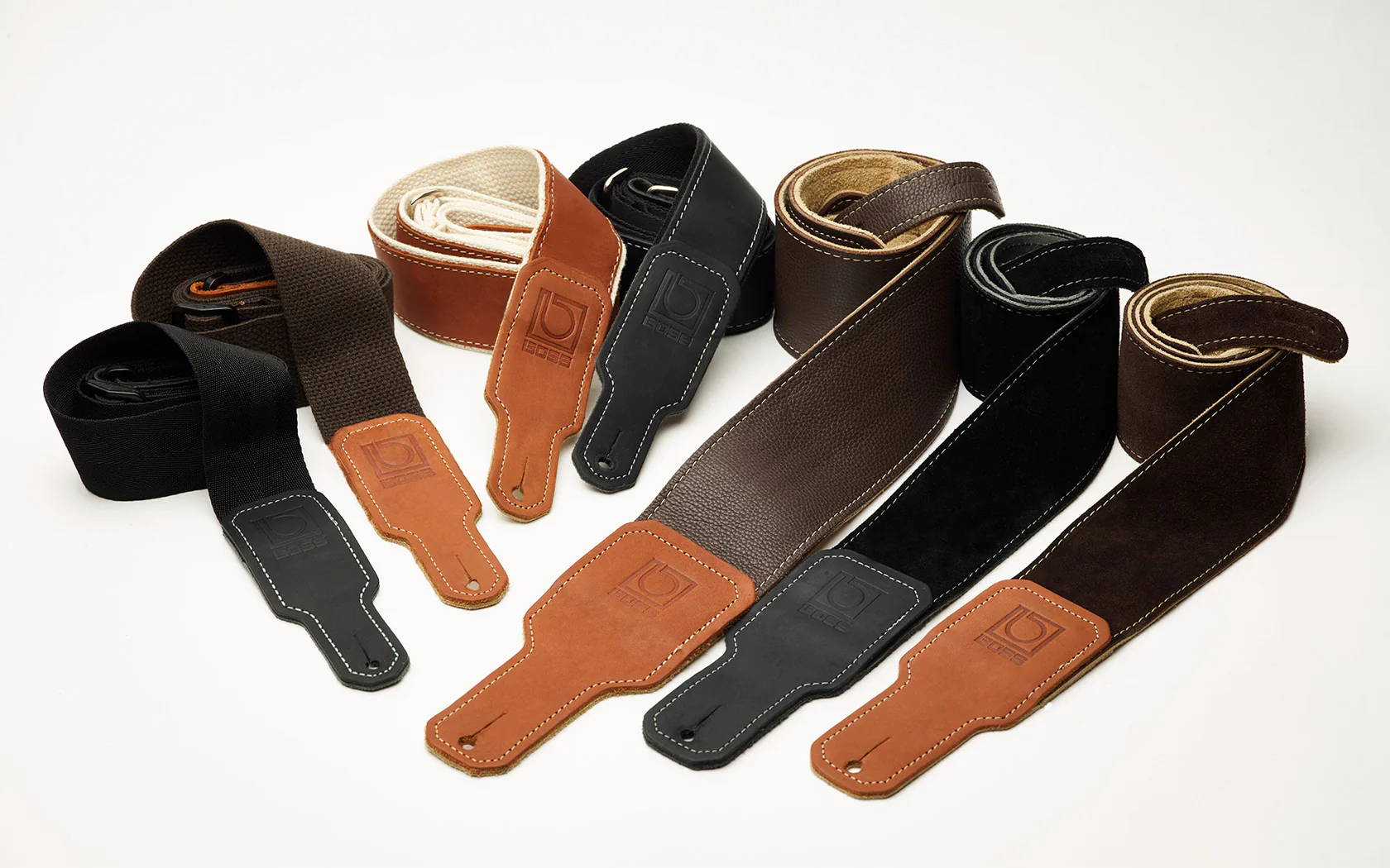 BOSS BSB-20-BLK 2" Black Seatbelt Guitar Strap - Image 4