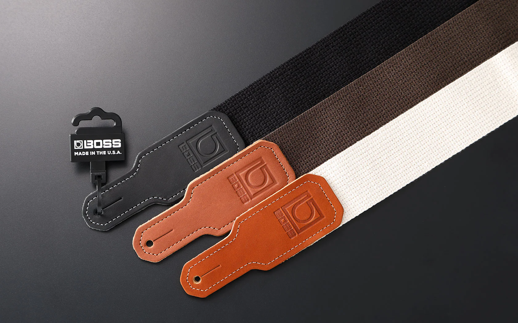 BOSS BSC-20-BRN 2" Brown Cotton Guitar Strap - Image 3