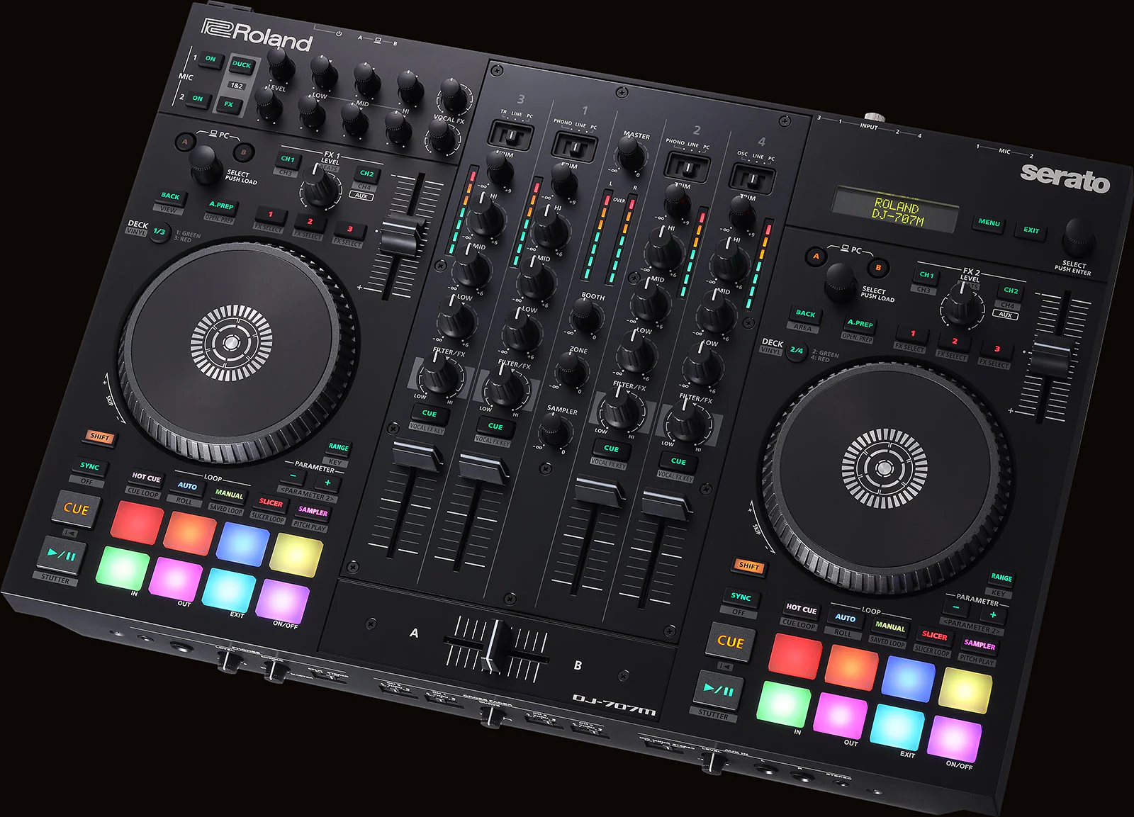Roland DJ-707M 4 Channel 4 Deck Serato DJ Pro Contoroller - Image 3