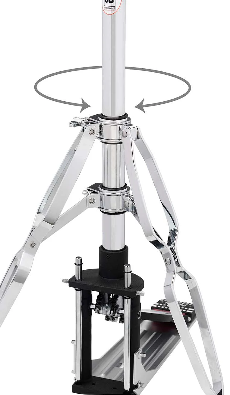 DW Drums 9000 Series 3-Leg Hi-Hat Stand, Chrome - Image 6