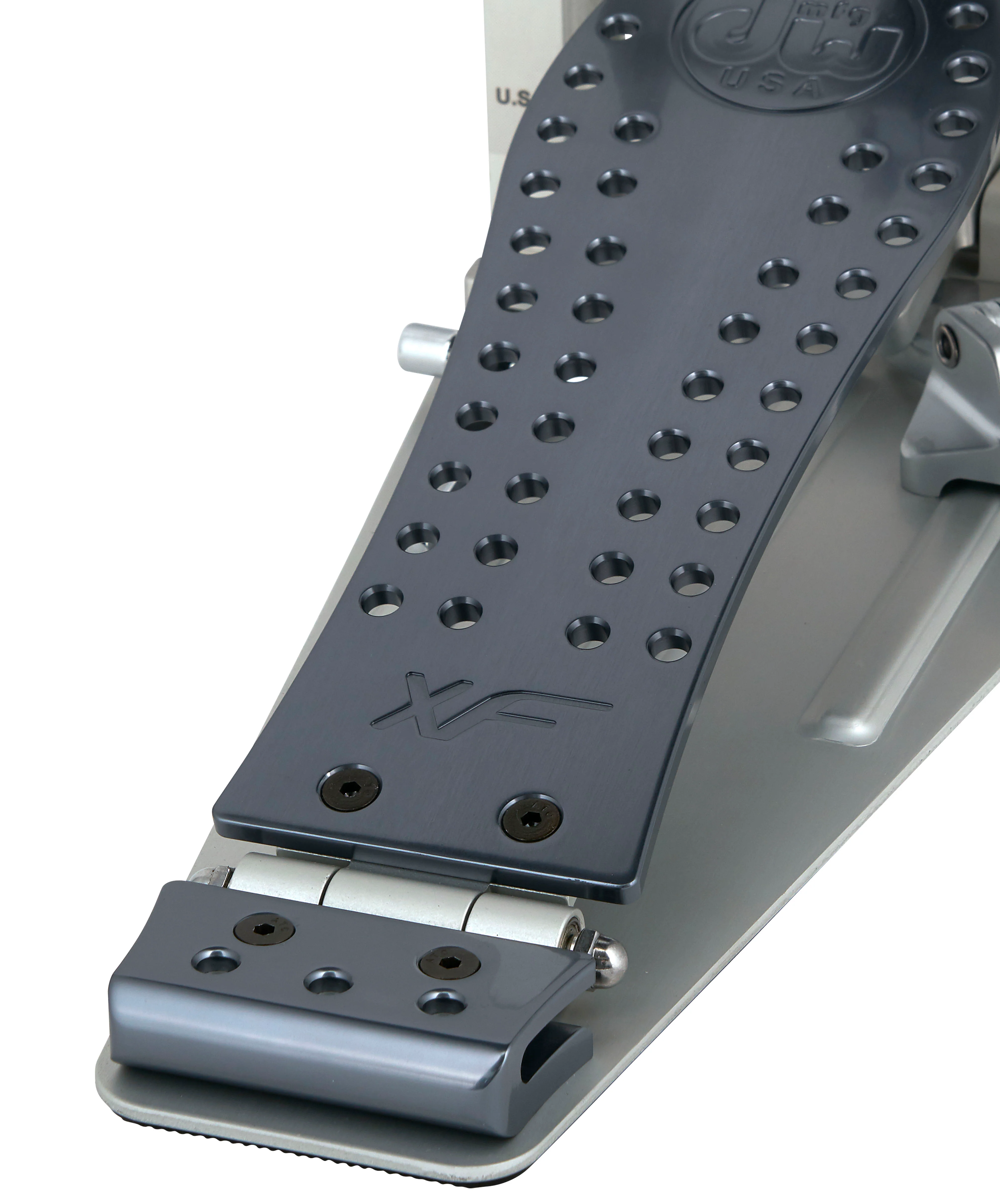 DW Drums MFG Series Machined Direct Drive Single Bass Drum Pedal with Extended Footboard, Polished Aluminum - Image 5