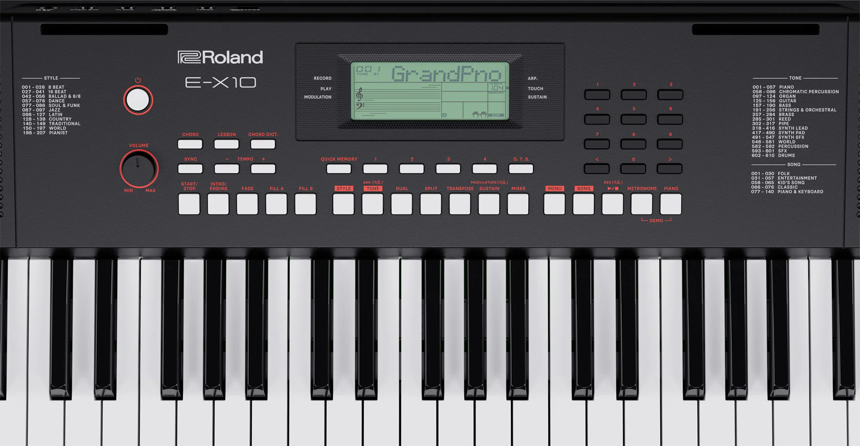 Roland E-X10 Arranger Keyboard - Image 7
