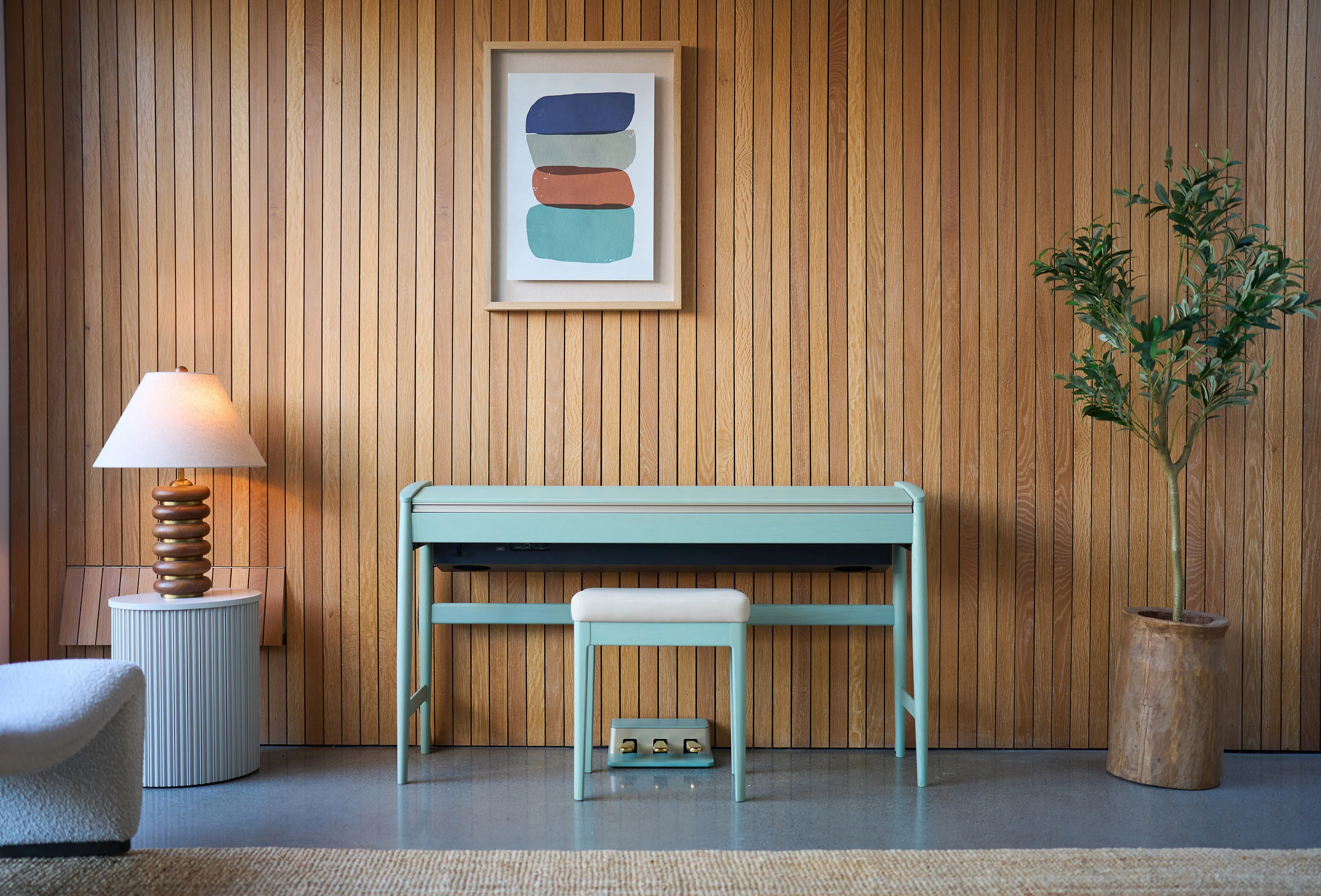 Roland KF-20-KG Karimoku Artisan Digital Piano, Solid Wood Cabinet (Celadon Green) - Image 12