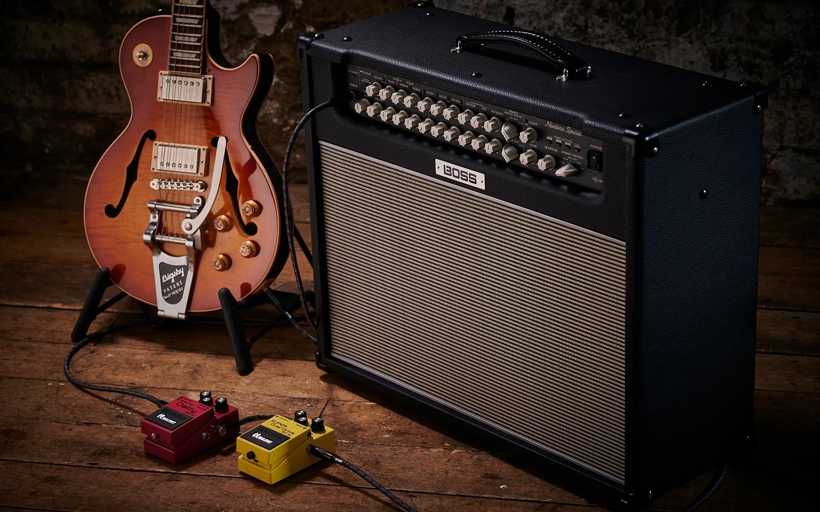 BOSS NEX-SPL Nextone Amplifier with Tube Logic and Custom Waza "Blue Bell" Speaker - Image 2