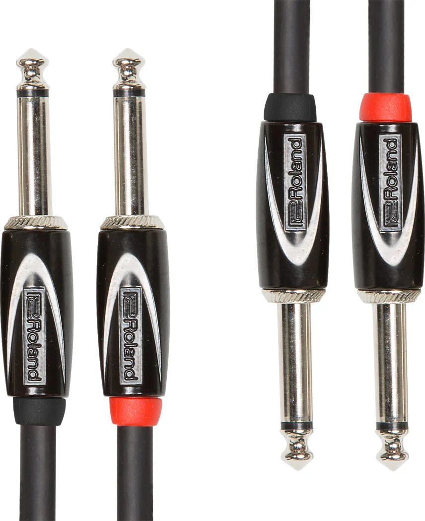 Roland RCC-10-2814 Interconnect Cable, 10ft/3m, Dual 1/4"-1/4"