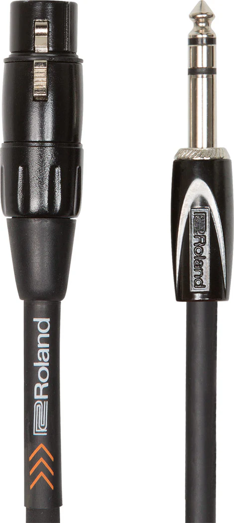 Roland RCC-3-TRXF Interconnect Cable, 3ft/1m, 1/4" TRS-XLR(Female)
