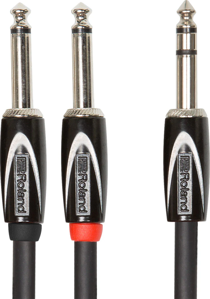 Roland RCC-5-TR28V2 Interconnect Cable, 5ft/1.5m, 1/4" TRS(Male)-Dual 1/4"