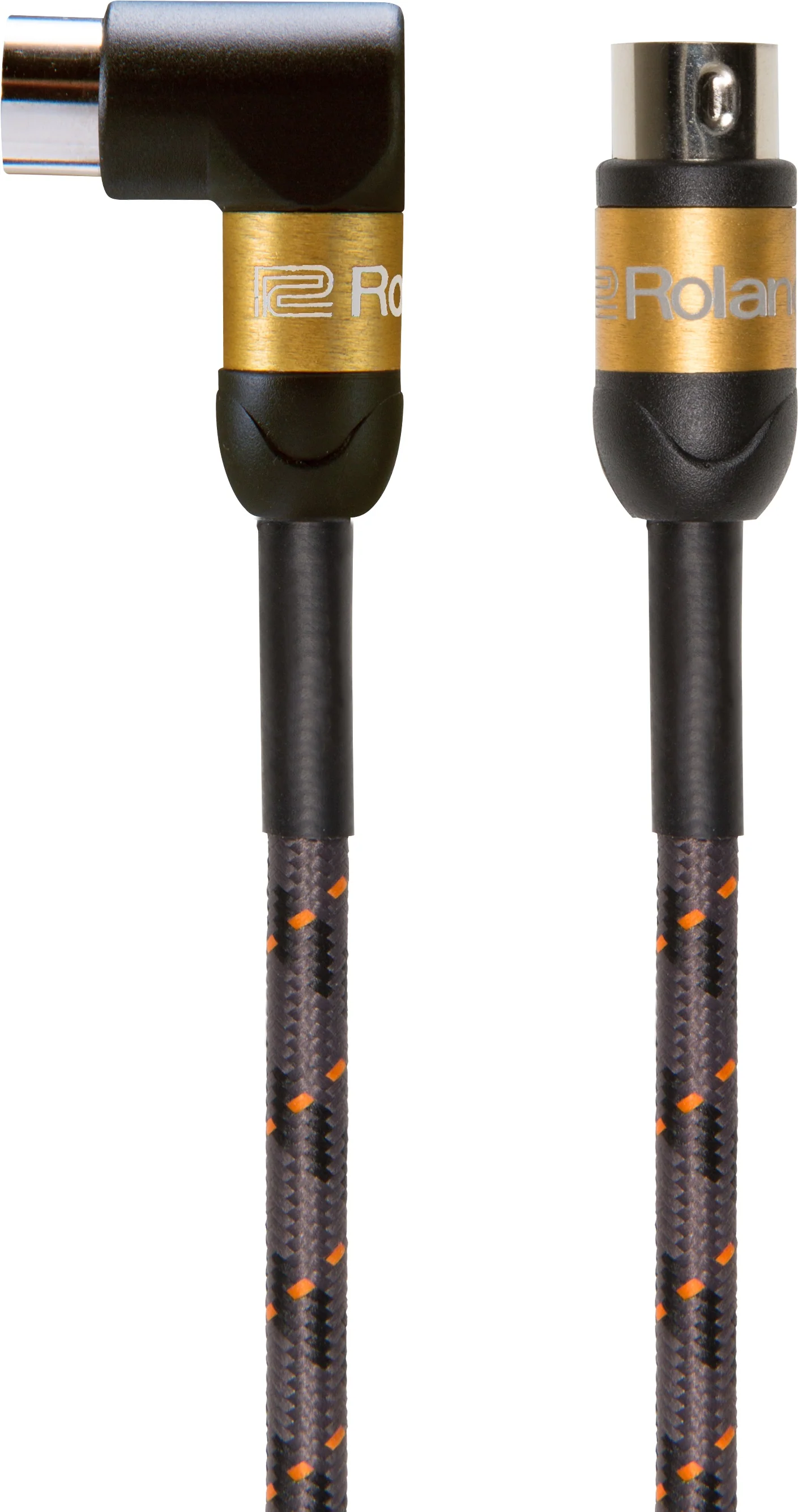 Roland RMIDI-G5A MIDI Cable, 5ft/1.5m, Angled/Straight, Gold Series