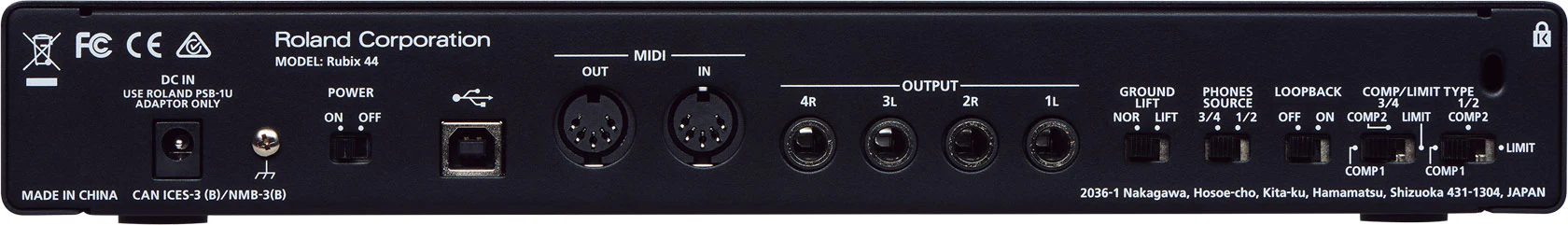 Roland RUBIX44 4 In/4 Out, Hi Res USB Audio Interface For Mac, PC And iPad - Image 4