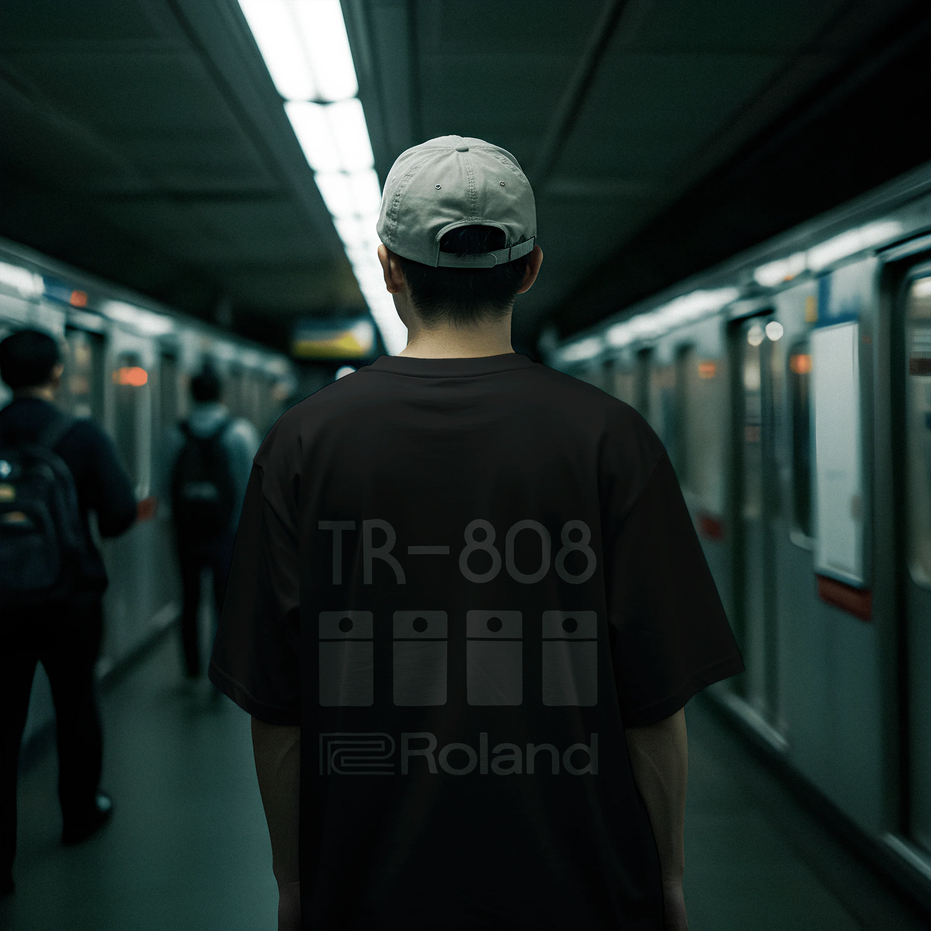 Roland 808 T-shirt Black on Black T-shirt 2025 - Image 6