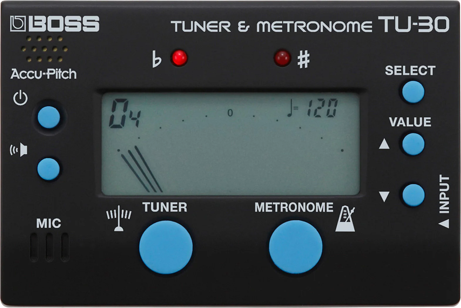 BOSS TU-30 Pocket Sized Tuner & Metronome - Image 4