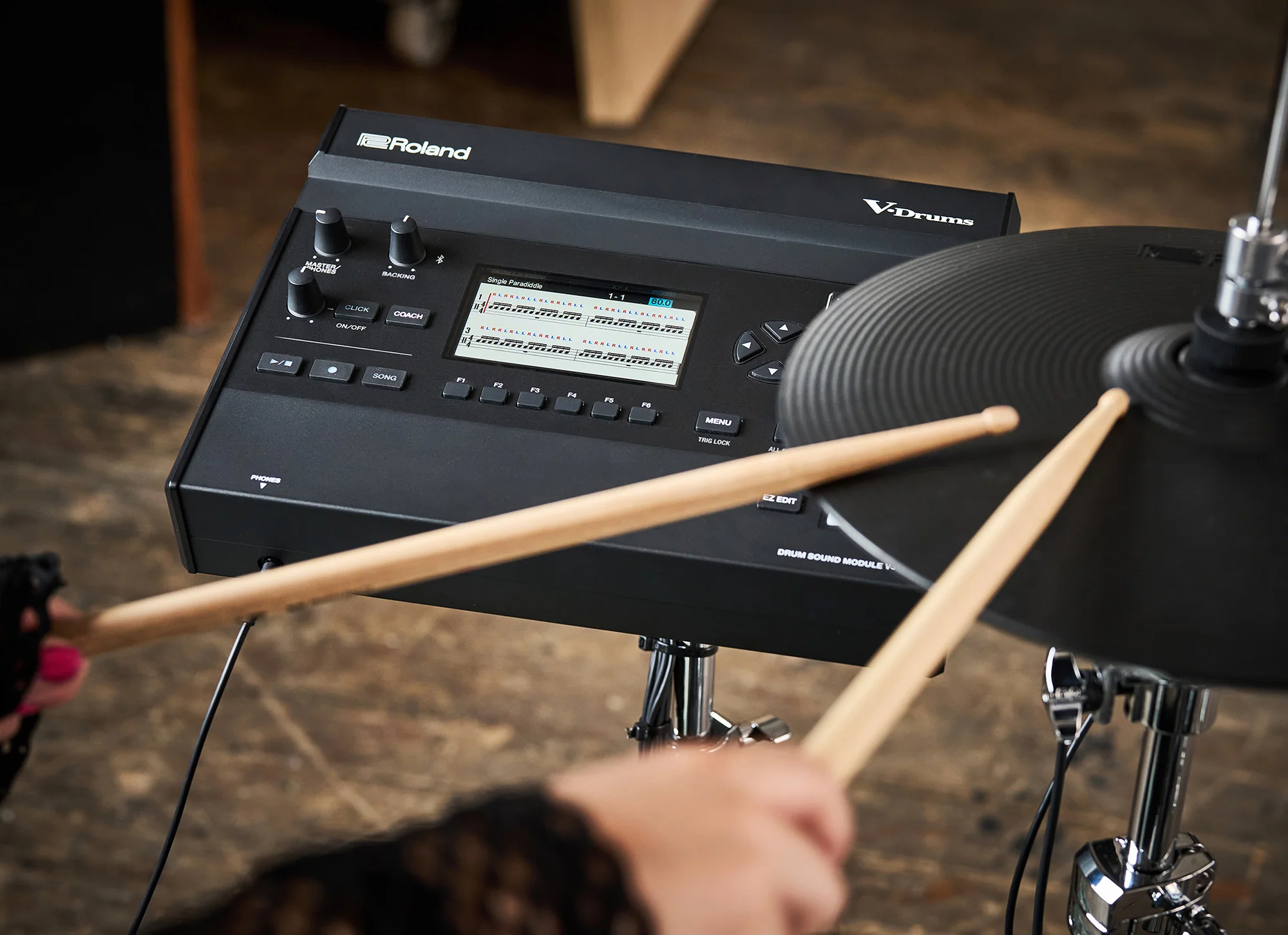 Roland VAD316 V-Drums Acoustic Design Digital Drum Kit with Hardware & Accessories - Image 11