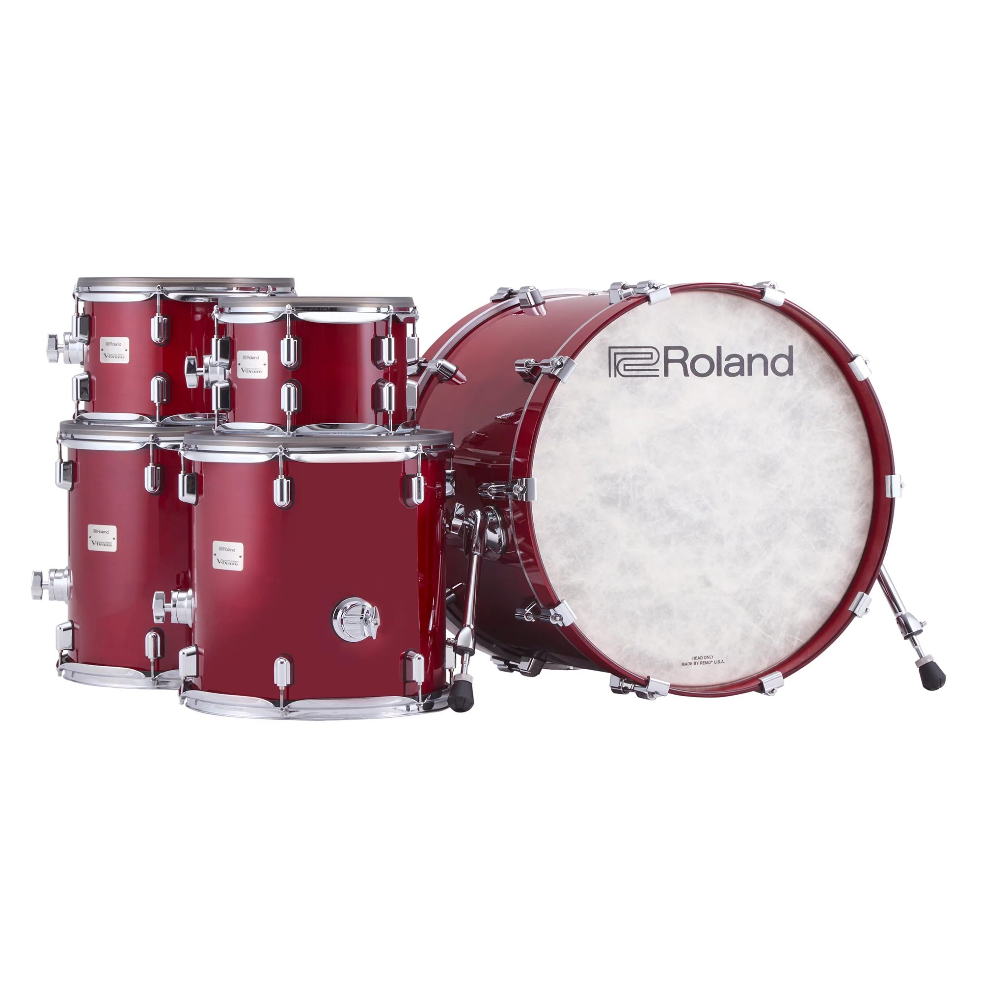 Roland VAD716-GC V-Drums Acoustic Design Kit (Gloss Cherry), exc. Accessories - Image 3
