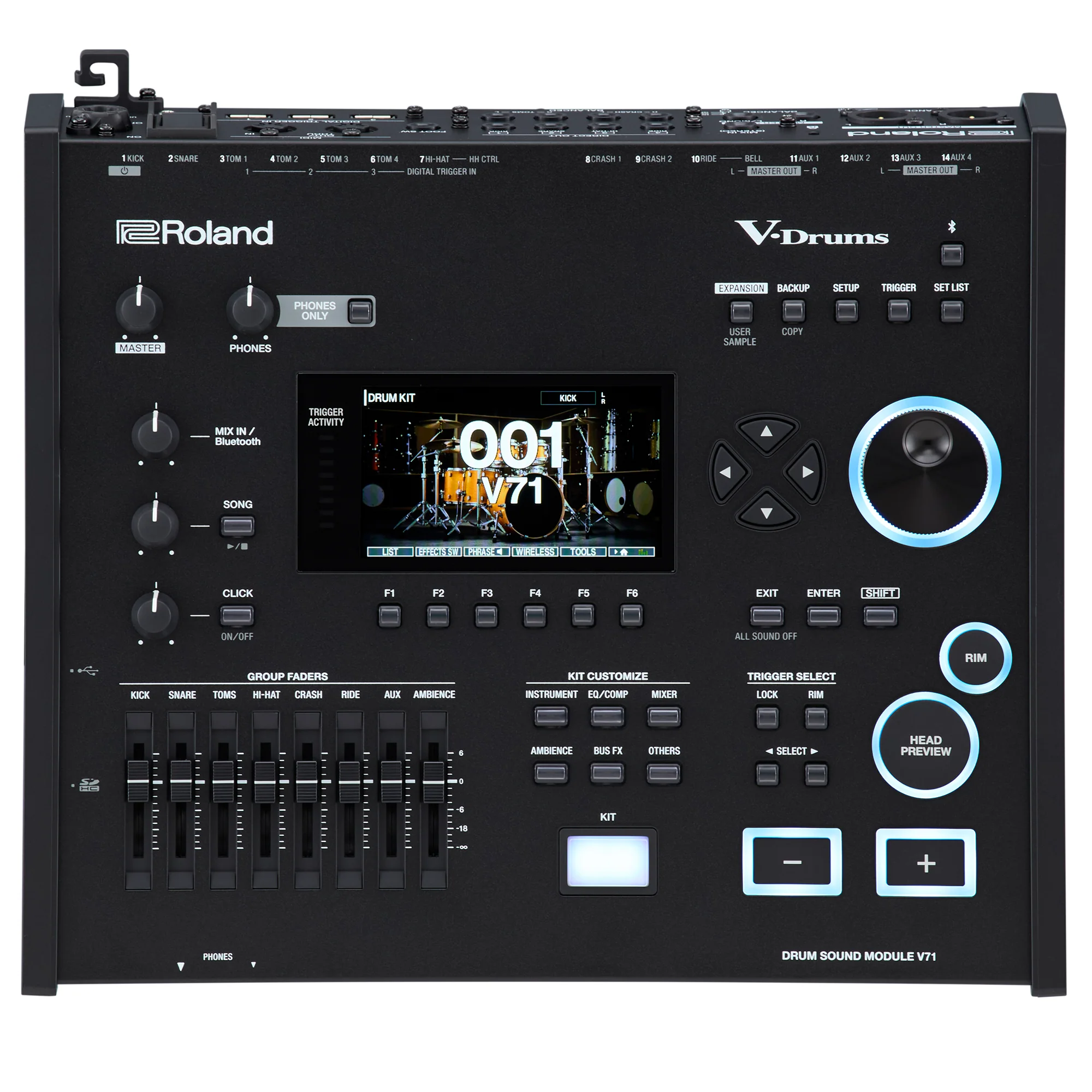 Roland VAD716-PW V-Drums Acoustic Design Kit (Pearl White), exc. Accessories - Image 3