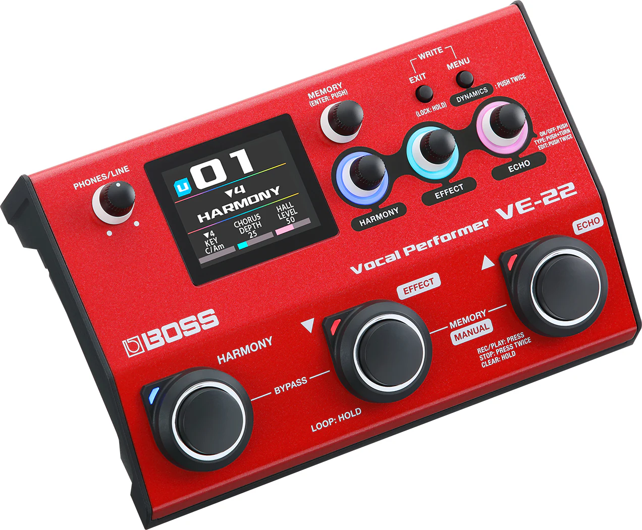 BOSS VE-22 Floor Based Vocal Effect Pedal - Image 3